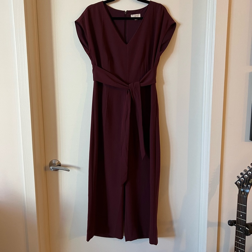 LOFT Outlet Burgundy Jumpsuit